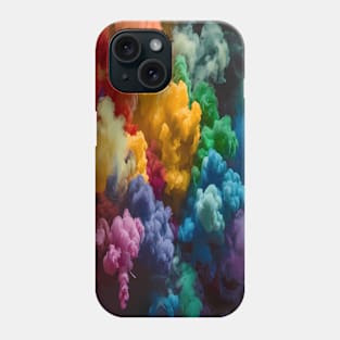 Abstract, Marble, Watercolor, Colorful, Vibrant Colors, Textured Painting, Texture, Gradient, Wave, Fume, Wall Art, Modern Art Phone Case