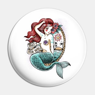 Mermaid Tattoo Pin