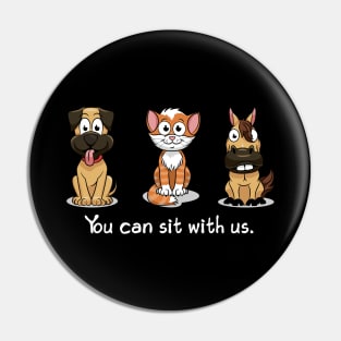 'You Can Sit With Us' Radical Kindness Anti Bullying Shirt Pin