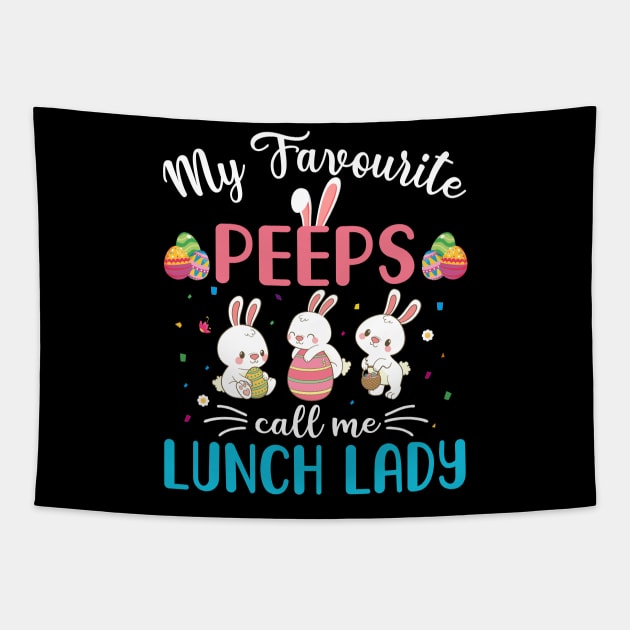 My Favorite Peeps Call Me Lunch Lady Tapestry by cruztdk5