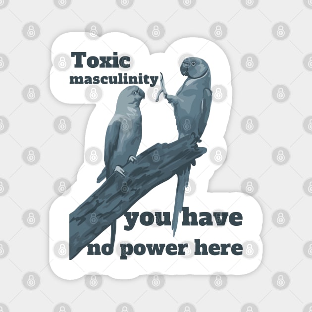 Toxic Masculinity You Have No Power Here Magnet by Slightly Unhinged