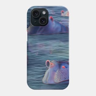 The Hippos Are Watching Phone Case