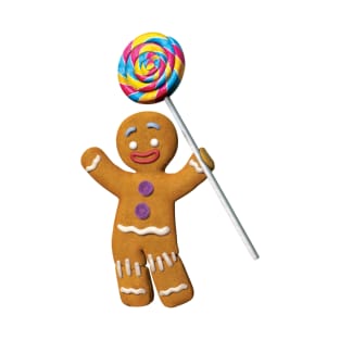 Gingerbread With Lollypop T-Shirt