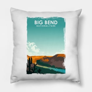 Big Bend National Park Travel Poster Pillow