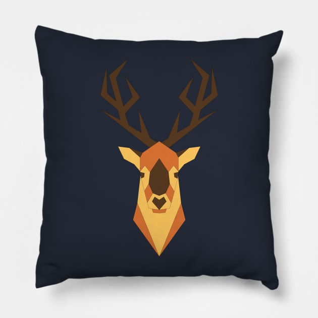 Deer Forest Animal Brown Nature Wildlife Pillow by BeautyMoment