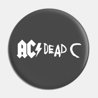 AC / Dead C parody T-Shirt (light ink) Pin