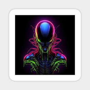 Alien Neon Art 7 Magnet