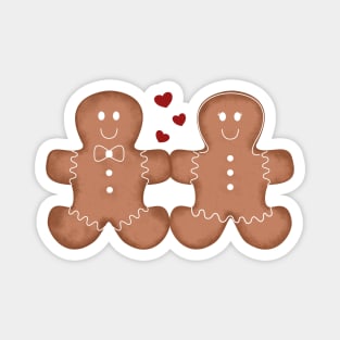 Cute Gingerbread cookies in love Magnet