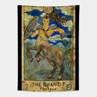 The Chariot. Major Arcana Tarot Card. Tapestry