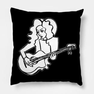 Female Guitarist, Girl Band Pillow