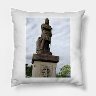 Robert The Bruce Statue At Stirling Castle Pillow