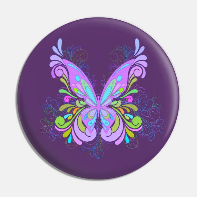 Elegant Butterfly Purple Pin by AlondraHanley