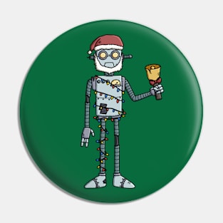 Old Robot for Christmas Pin