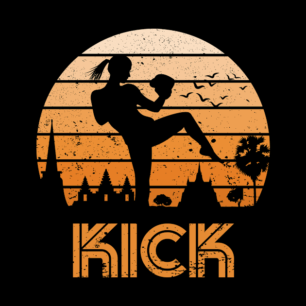 Retro Kick Boxer Girl by rojakdesigns