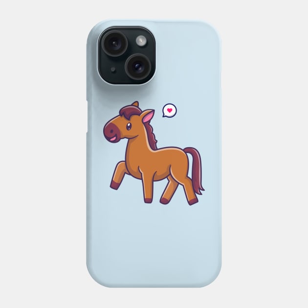 Cute Horse Walking Cartoon Phone Case by Catalyst Labs