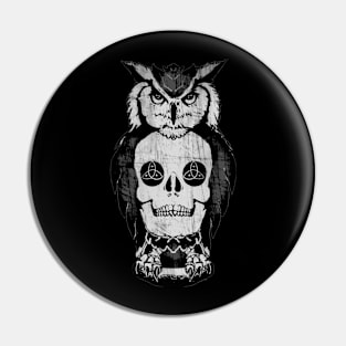 Skull Owl Pin