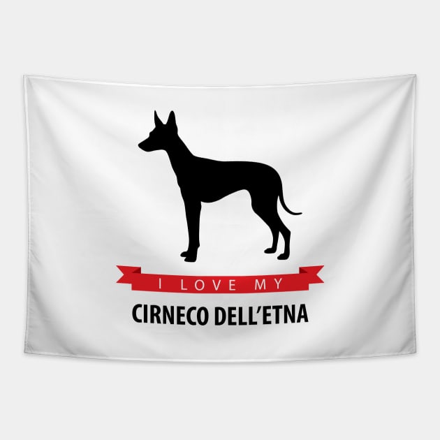I Love My Cirneco dell'Etna Tapestry by millersye