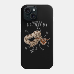 Red-Tailed Boa Snake Anatomy Phone Case