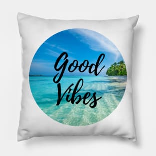 good vibes maldives Pillow
