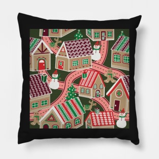 Gingerbread Village Pillow