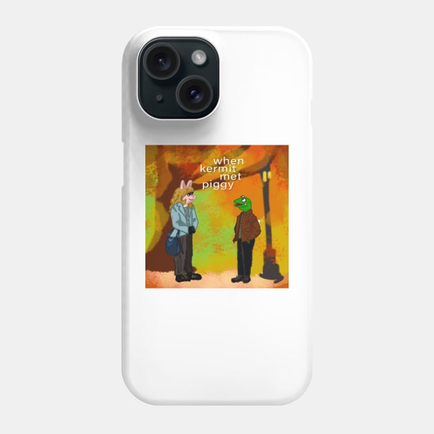 When Kermit Met Piggy Phone Case by okjenna