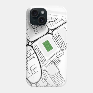 Derby County Stadium Map Desigh (White) Phone Case