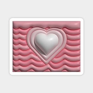 heart pink 3D Magnet