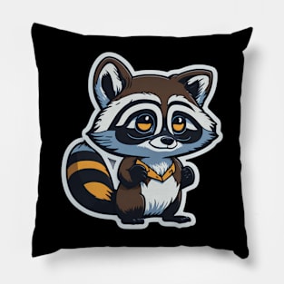 Happy raccoon Pillow