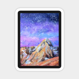 Montana Sky Watercolor Painting Magnet