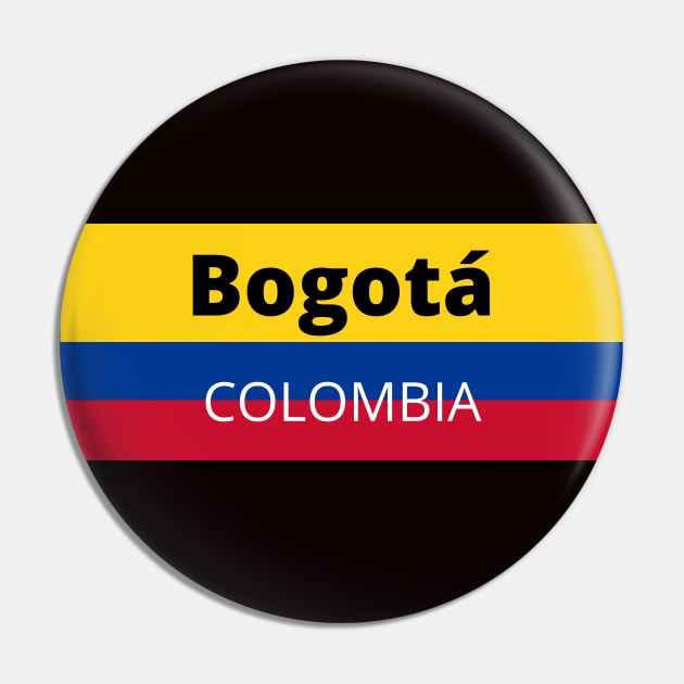 Bogotá City in Colombian Flag Pin by aybe7elf