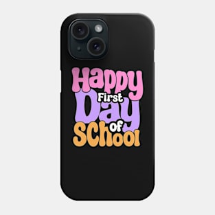 Happy First Day of School Shirt, Teacher TShirt, Back to school Teacher First Day Tee Iron On Png, First Day svg  Kindergarten First Phone Case