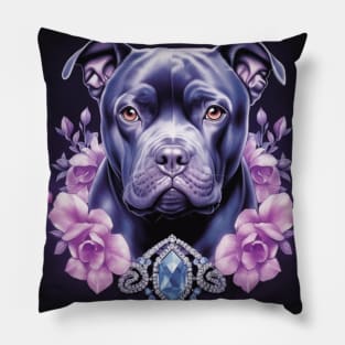 Blue Staffy Pillow