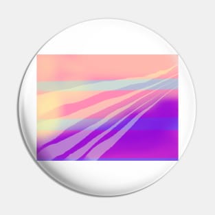 Peachy Abstract Wave Art Pin