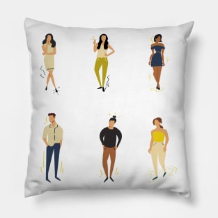 fashion styles sticker pack design Pillow