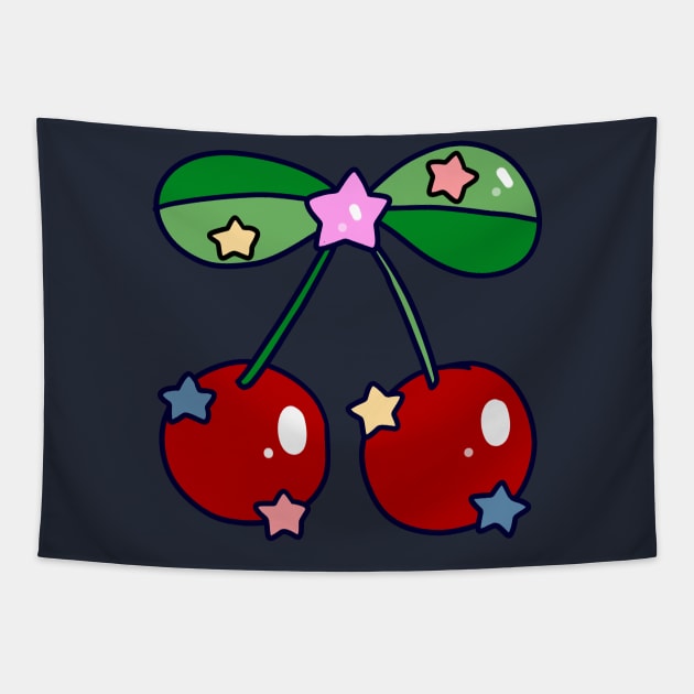 Stars and Cherries Tapestry by saradaboru