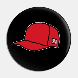 Trucker Hats Red Graphic Pin