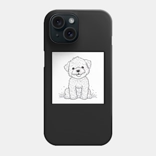 Cute Happy Dog Sketch Phone Case