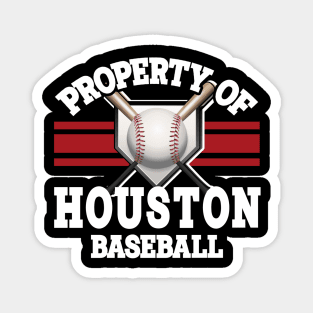 Proud Name Houston Graphic Property Vintage Baseball Magnet