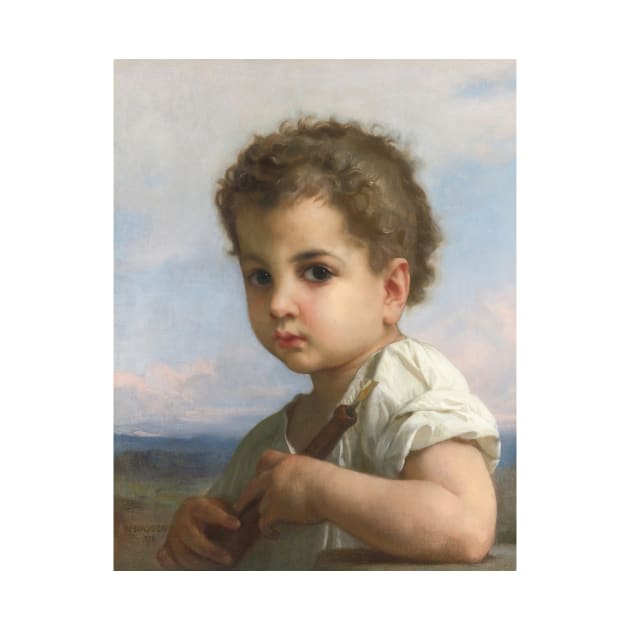 Joueur de Flute by William-Adolphe Bouguereau by Classic Art Stall