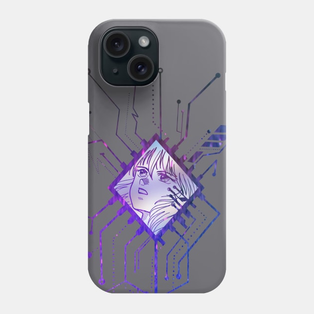 Cyberpunk circuit Phone Case by Blacklinesw9