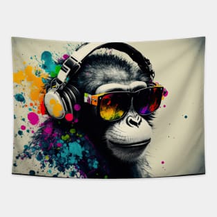 color splash music monkey #3 Tapestry