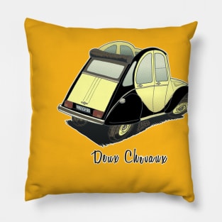 Deux Chevaux Sepia Pillow