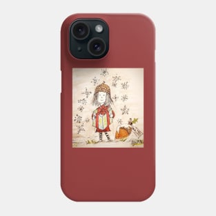 The Little Acorn Girl Christmas Phone Case