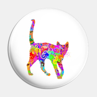 Colorful Kitty Cat Pin