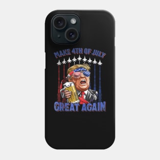 make 4th of July Great again Trump Phone Case