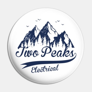 Two Peaks Electrical (Baseball Font) Pin