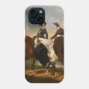 Deux Amazones Au Cheval by Alfred de Dreux Phone Case