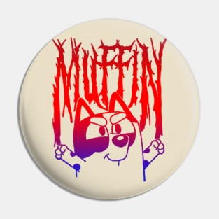 Muffin bluey metal Pin