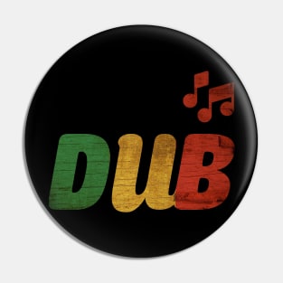 Dub, Rasta Colors, Jamaica, Rastafarian Pin