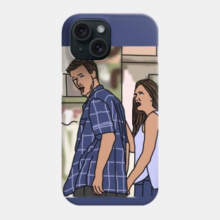 Distracted Boyfriend Meme and his Girlfriend Phone Case